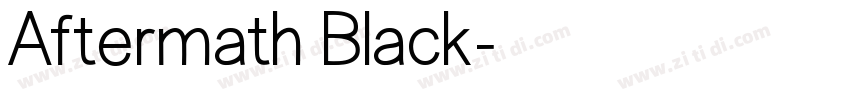 Aftermath Black字体转换